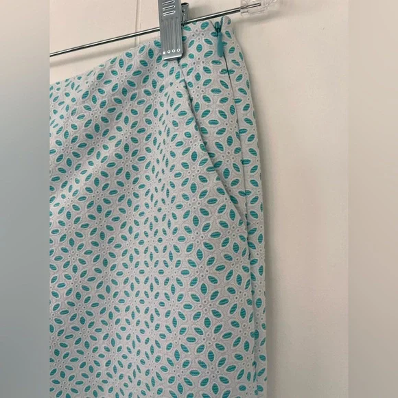 EP Pro Teal and White Floral Eyelet Marseille Pants Size 10 - Picture 3 of 13